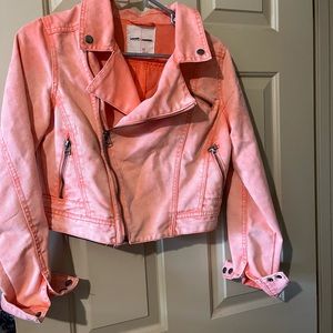 Acid wash denim jacket